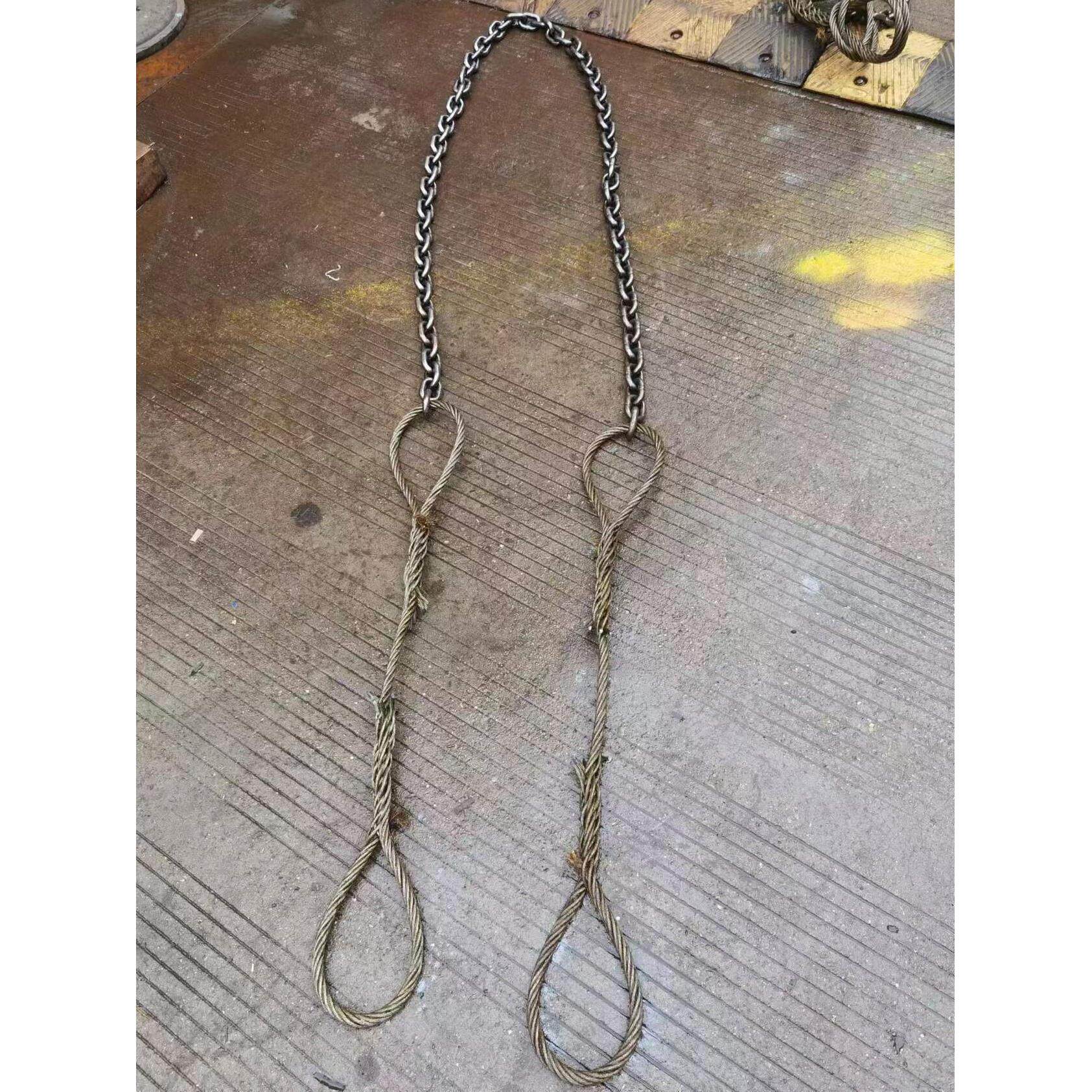 巨力插编钢丝绳炼条起重吊装双扣吊索具编头吊索具14mm16mm18mm