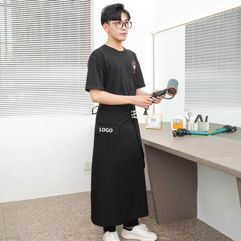 理发美发发型师造型师半身防水围裙烫染师工作服定制不沾发印字