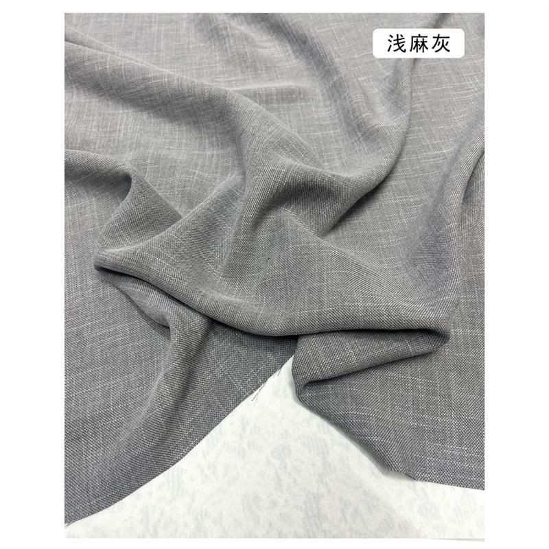 夏季弹力真丝亚麻布料 文艺纯色亲肤透气棉麻混纺垂感连衣裙面料