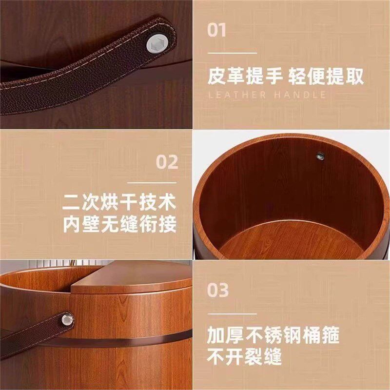 香柏木儿童专用泡脚桶木桶过小腿带盖保温养生按摩小孩洗脚盆家用