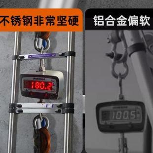 不锈钢伸缩梯子加钩升降工程梯铝合金便携家用多功能直梯折叠加厚