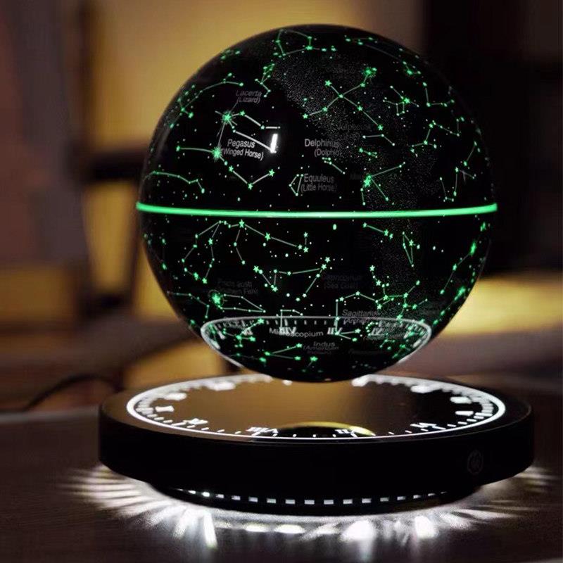 磁悬浮时钟星球高端新奇圣诞节礼物轻奢家居摆件发光小夜灯礼品