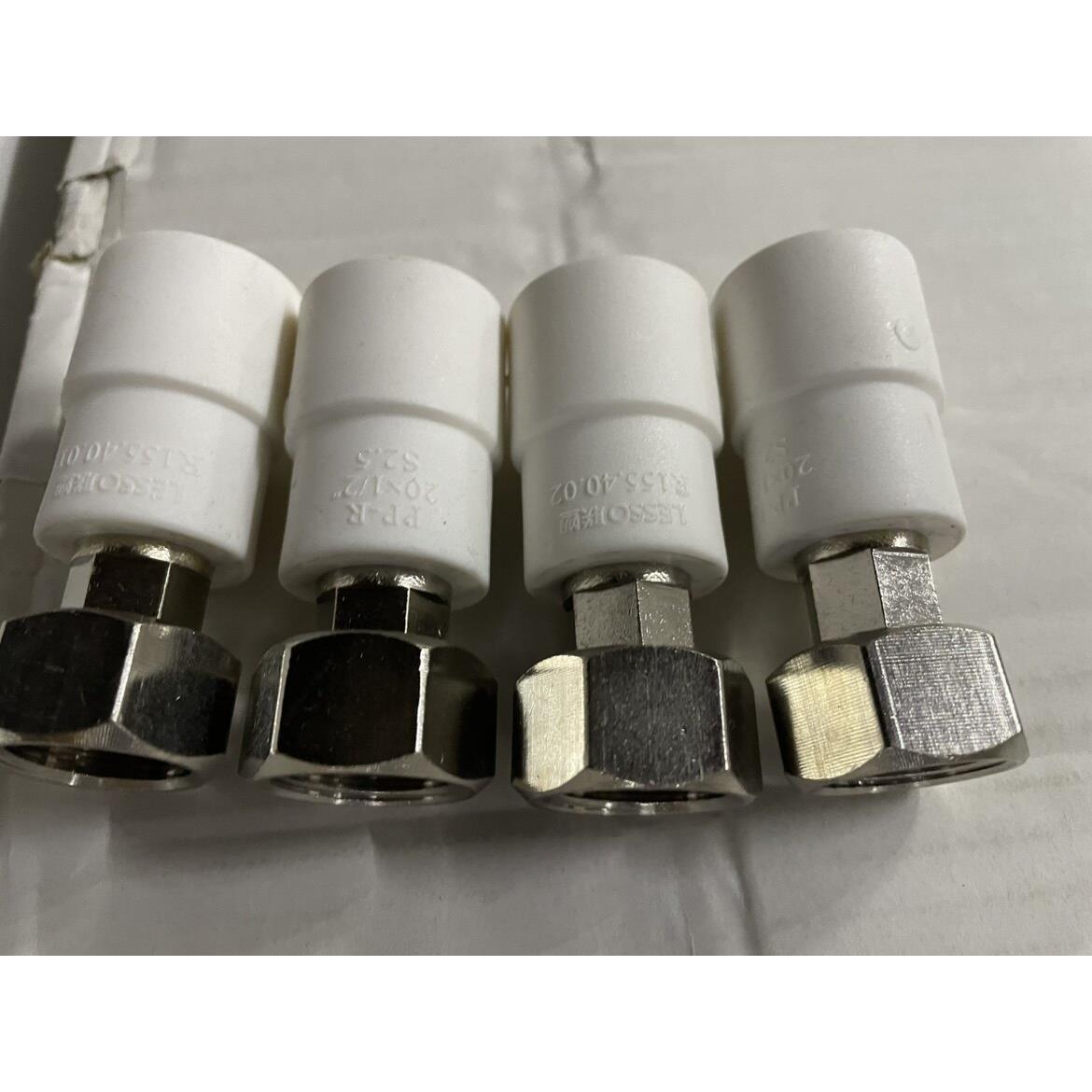 联塑热水器专用直接弯头4分PPR活结头 冷热管配件20铜活结弯白色
