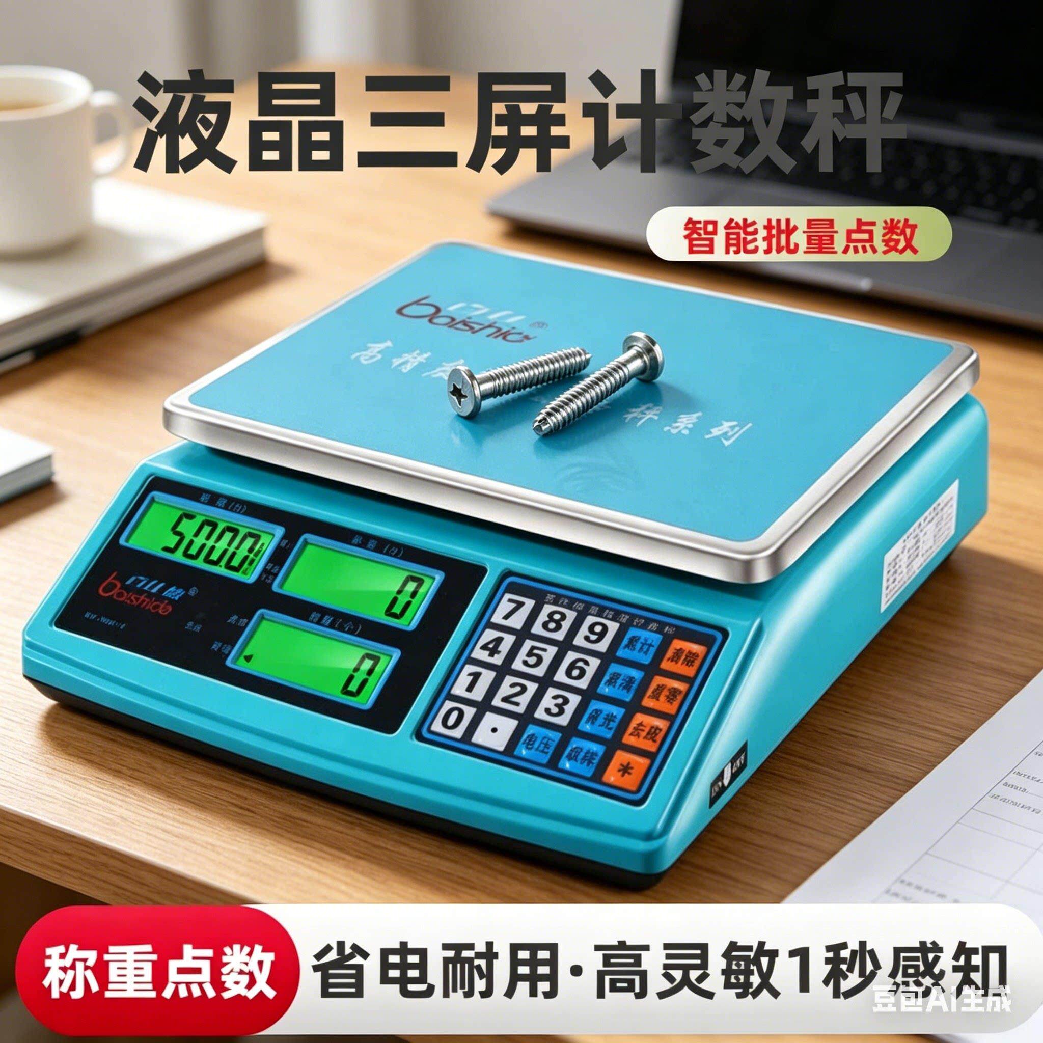 高精度电子秤计数商用克称工业台秤取样精准计重0.1g精密电子称