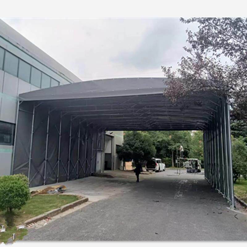 可移动推拉雨棚伸缩折叠雨篷仓库物流大棚电动收缩篷无锡常州苏州