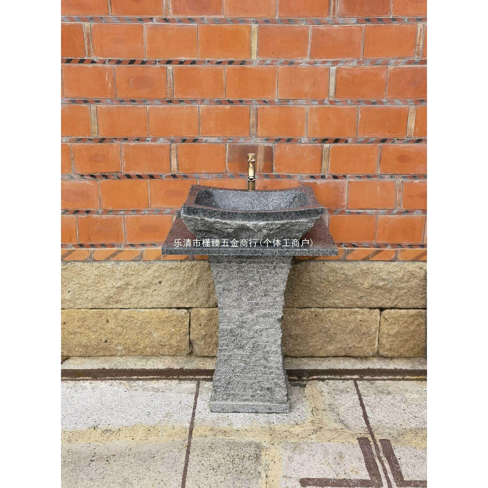 大理石洗手盆户外庭院水池台盆柜组合露台石材落地洗衣池阳台一体,家装主材,立柱盆,淘宝优惠券,粉丝福利购,淘宝优惠卷