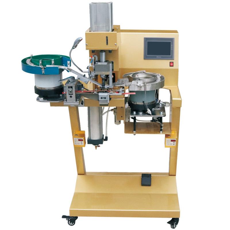 康达KD-198-9X双头多功能钉扣机全自动送料气眼机帆布扣窗帘扣机