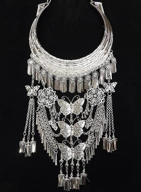 项圈民族风苗族苗银饰品演出少数新款项链头饰服银饰女夸张侗族大