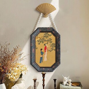 《汉宫春晓图》法式中国风复古客厅装饰H画新中式书房玄关中古挂