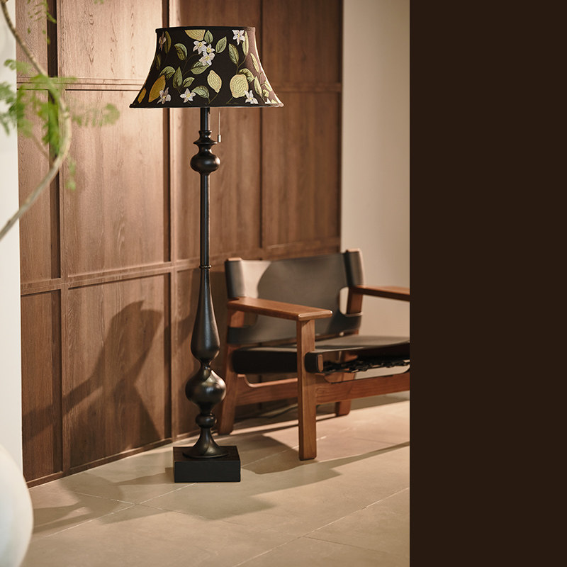 新款南洋法式中古落地灯客厅卧室美式新中式复古高级感立式台灯
