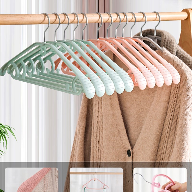 50个宽肩无痕衣架家用多功能子衣服塑料晾衣撑防滑晒服装店衣挂架图片