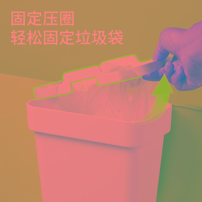 厨房垃圾桶挂式橱柜门壁挂式卫生间厕所厨余收纳悬挂带盖纸篓家用