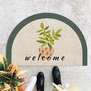 北欧花卉入户门地垫家用刮泥蹭土脚垫玄关耐脏防滑好打理丝圈地垫
