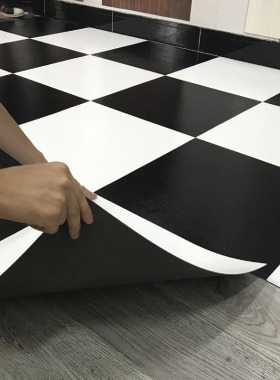 5平方-pvc地板革自粘地板加厚耐磨防水家用商用地胶卧室地板贴纸