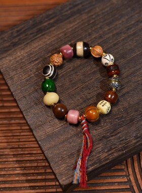 藏式复古手链民族风手工编织多宝手串男士女士情侣