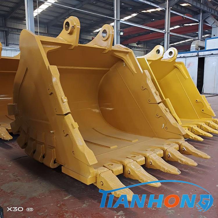 卡特彼勒挖掘机挖斗岩石型铲斗挖斗1.87方挖机斗容