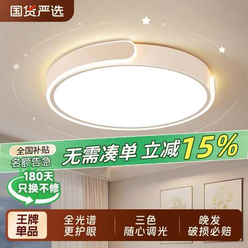 护眼卧室灯主卧2025现代led吸顶灯简约新款高级感房间灯网红爆款