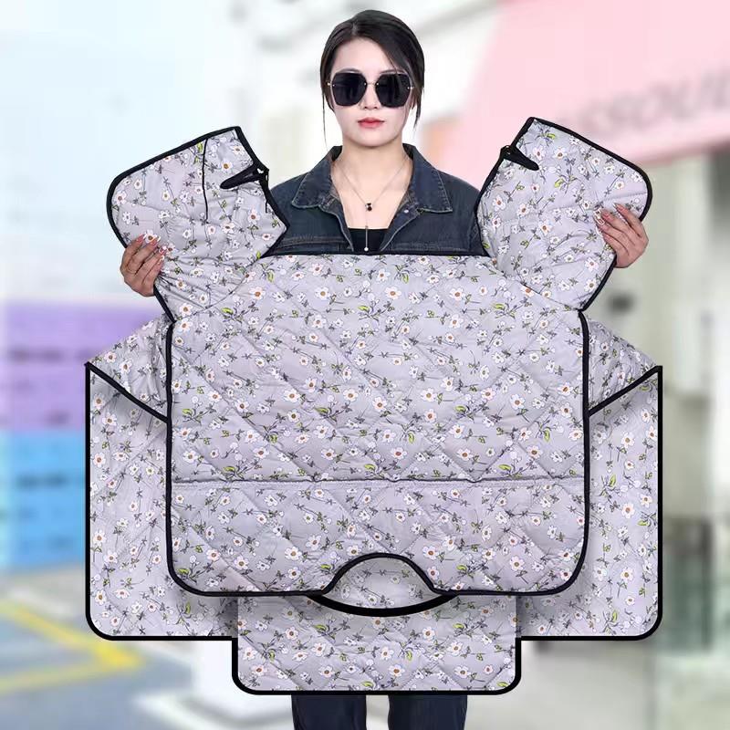 夏季电动车挡风被防晒防水电瓶车遮阳罩滑板车防风挡薄款春秋通用