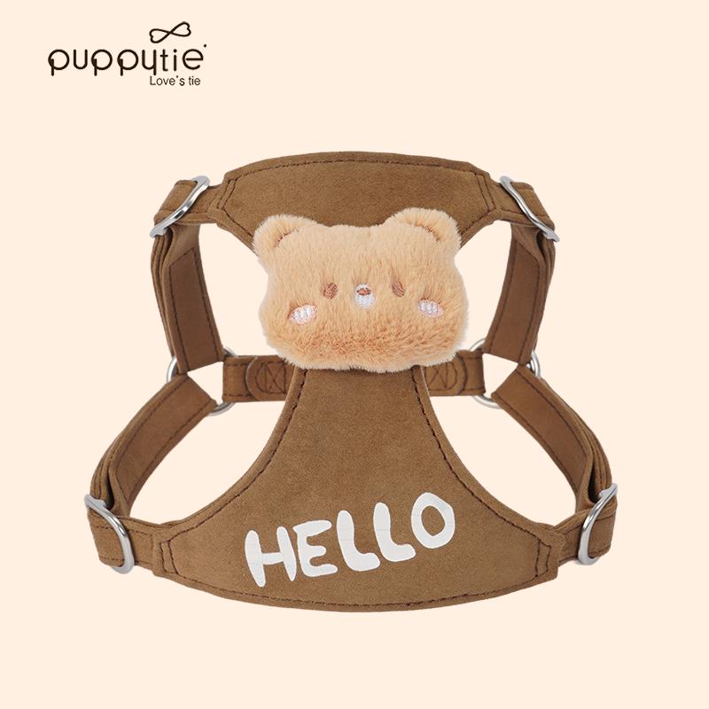 puppytie宠物牵引绳小型犬背心式胸背夏天可爱幼犬外出遛狗绳狗链