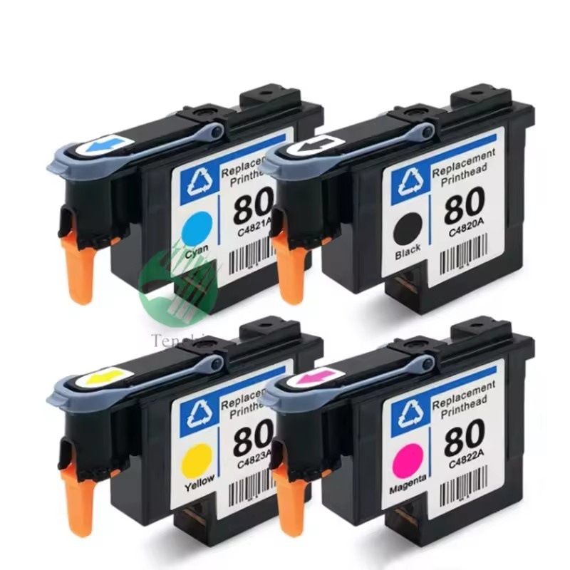 墨盒打印头 4件=1套 HP 80 DesignJet 1050 1055 喷头