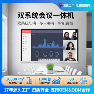 优色电子白板软件多媒体教学一体机会议平板触控屏会议一体机
