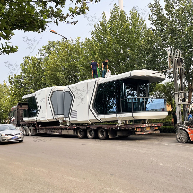 预制模块化房屋大露台观景阳光房移动式网红太空体验舱民宿驿站