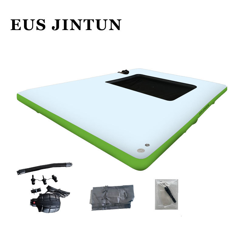 定制水上浮筒船坞充气船坞甲板充气游泳池平台