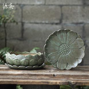 简约古典家用盆景大盆 花盆陶瓷多肉大拼盘盆栽绿植花器大口径个性