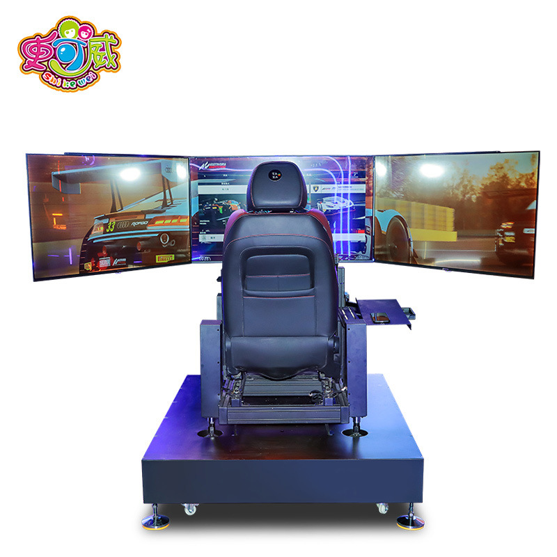 赛车游戏机大型商用体感驾驶舱三屏四六轴拟真赛车模拟器厂家定制