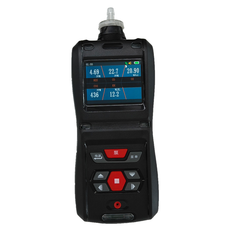 隧道便携式二氧化硫甲烷一氧化碳氧气硫化氢五合一气体检测仪