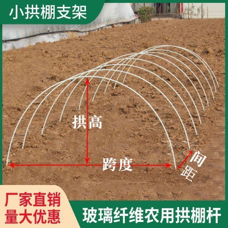 老式农用工具拱棚支架玻璃纤维扶苗圆杆冬天防雨实心小型搭架竹子