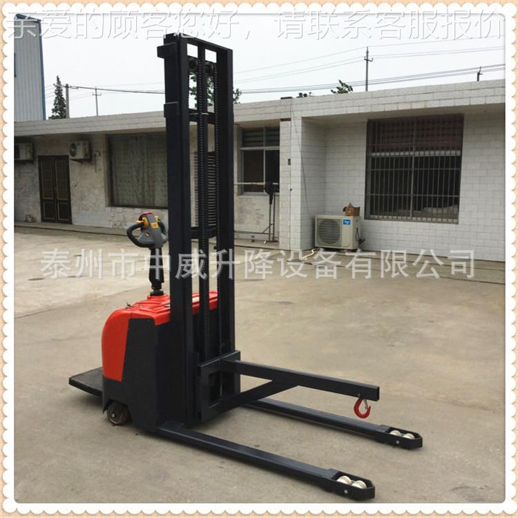 站驾式电动叉动堆高车 吊勾式自液压装卸机全 WOP电瓶车升高叉车