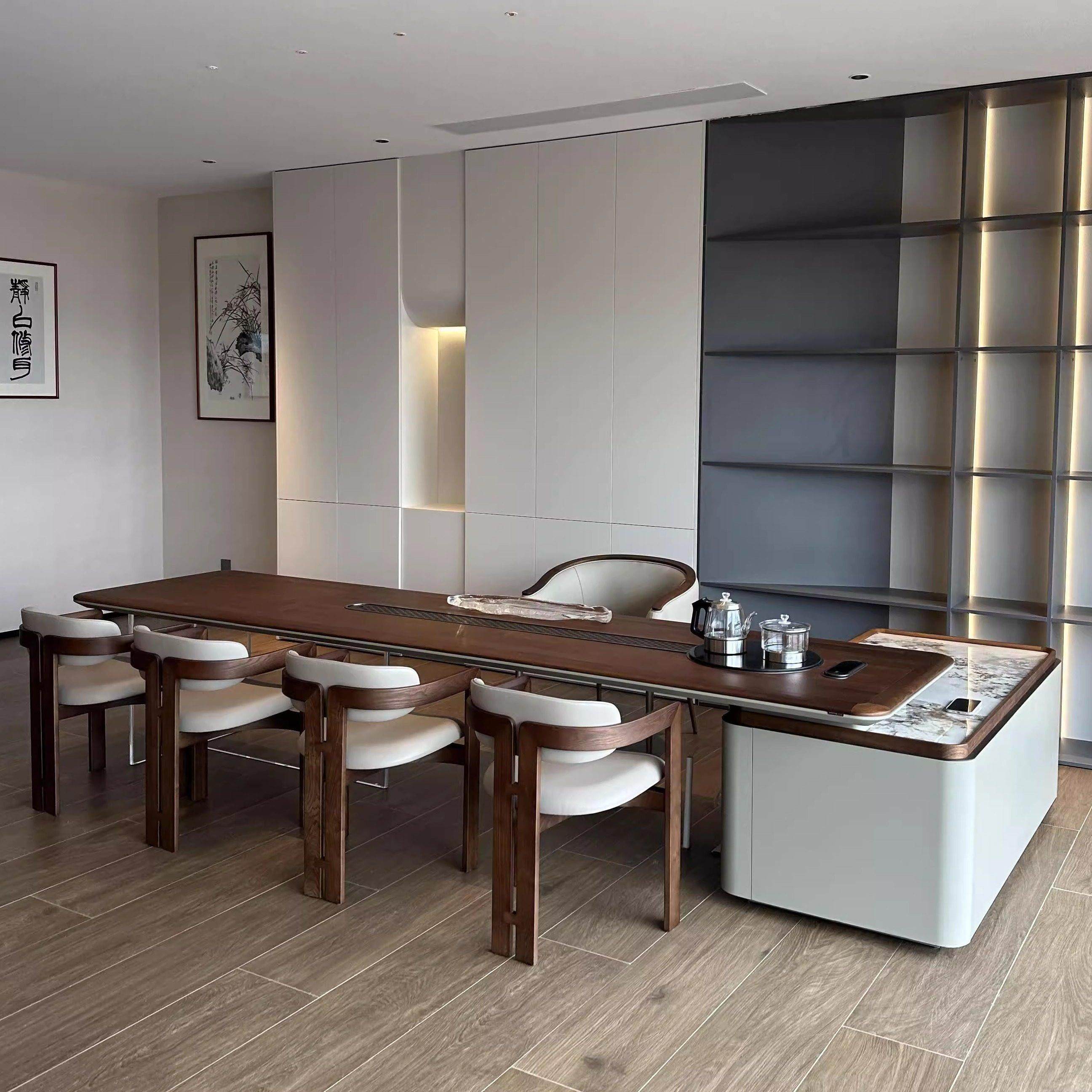 现代简约实木茶桌椅组合办公室茶台烧水壶一体桌高端茶室接待洽谈,商业/办公家具,茶台/茶桌,淘宝优惠券,粉丝福利购,淘宝优惠卷