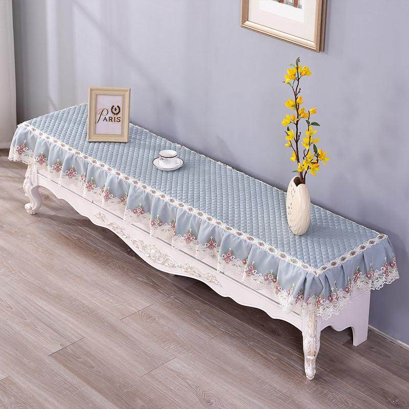 电视柜桌布防尘罩欧式布艺蕾丝长方形双层茶几垫餐桌鞋柜盖巾桌布,居家布艺,桌布,淘宝优惠券,粉丝福利购,淘宝优惠卷