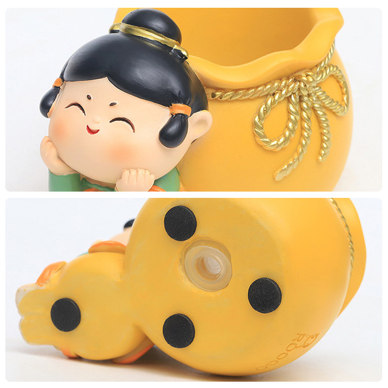 唐仕女卡通创意笔筒儿童文具收纳摆件可爱治癒系装饰国潮古风摆件,家居饰品,装饰摆件,淘宝优惠券,粉丝福利购,淘宝优惠卷