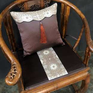 仿古新中式椅子垫皇宫圈椅垫简约茶椅垫定做椰棕海绵透气防滑坐垫