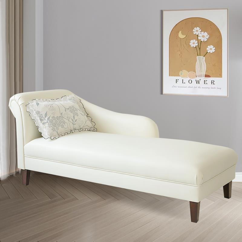 欧式贵妃椅真皮沙发简约贵妃榻皮艺阳台休闲躺椅卧室沙发床美人榻