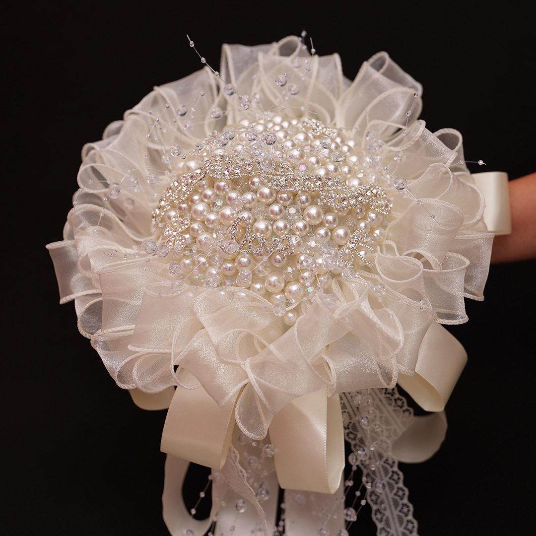 珍珠手捧花新娘出嫁结婚重工高级婚纱权杖diy材料包领证拍照礼物,鲜花速递/花卉仿真/绿植园艺,新娘手捧花,淘宝优惠券,粉丝福利购,淘宝优惠卷