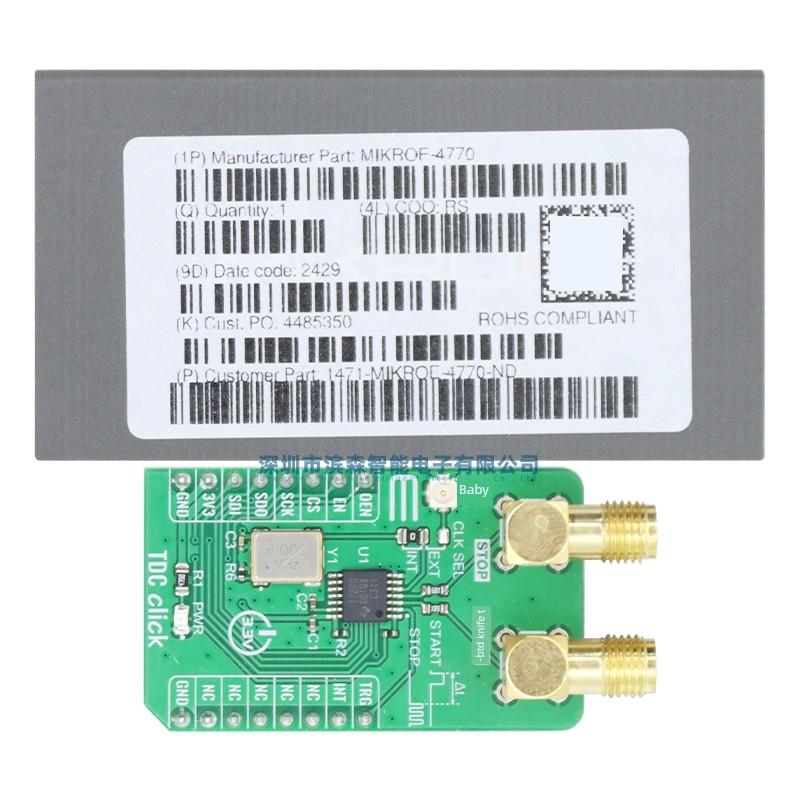 现货 MIKROE-4770 TDC7200 时间数字转换器 接口评估板开发板套件