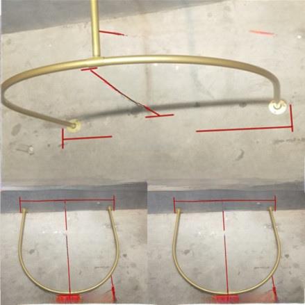 定制u形试衣间杆帘店服装店试衣间门帘试衣间帘环试衣间