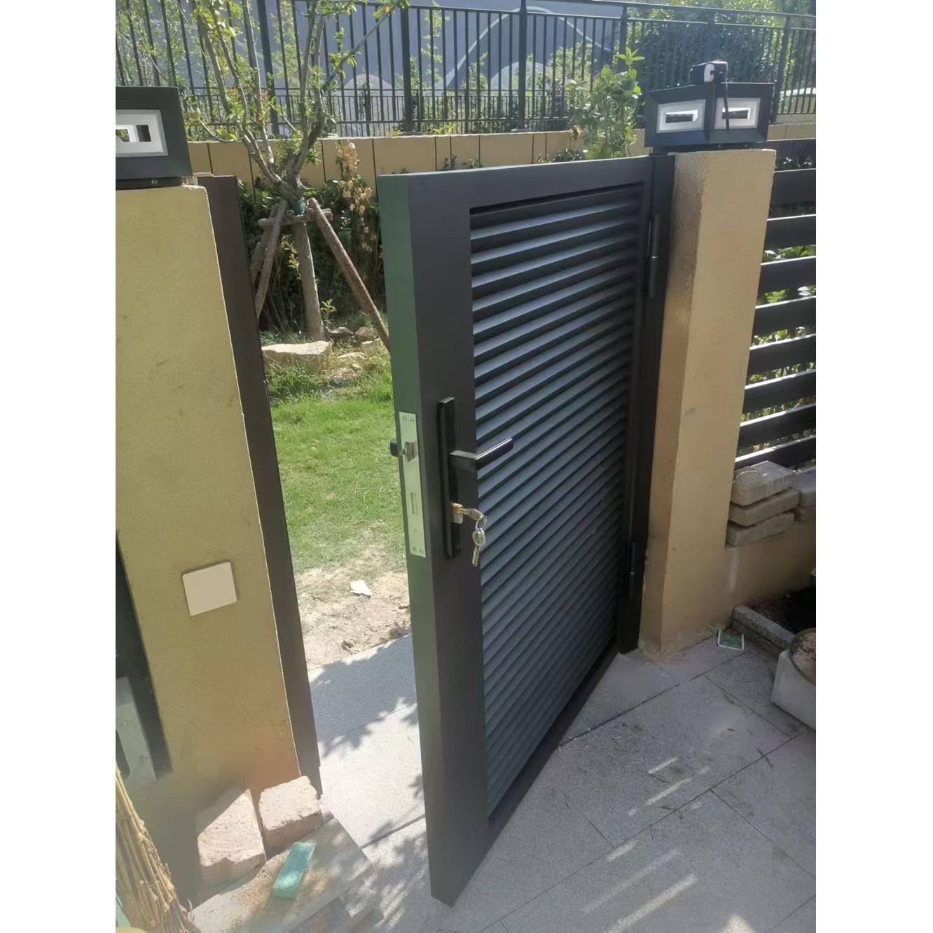 铝合金户外庭院大门院子栅栏花园别墅门不锈钢铁艺单双开子母大门