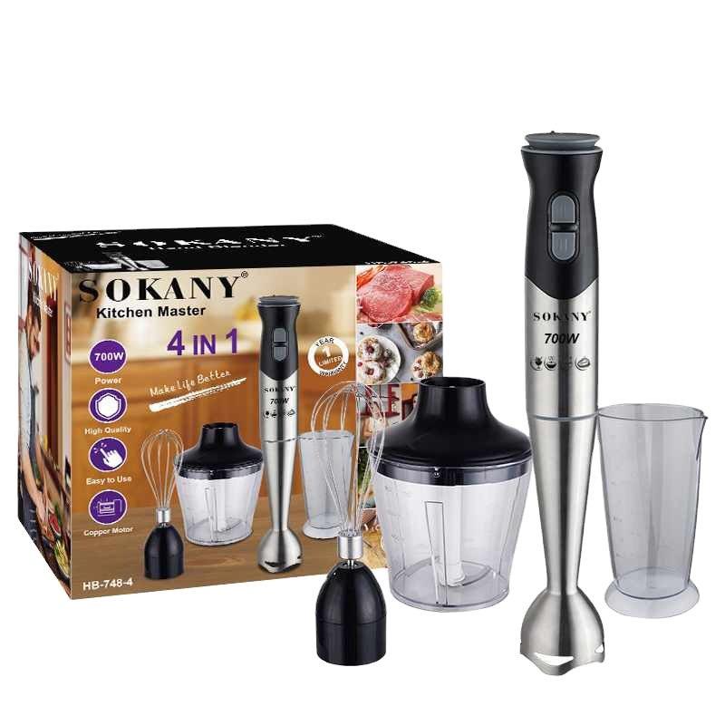 出口手持料理棒多功能家用打蛋器绞肉机不锈钢绞肉机sokany