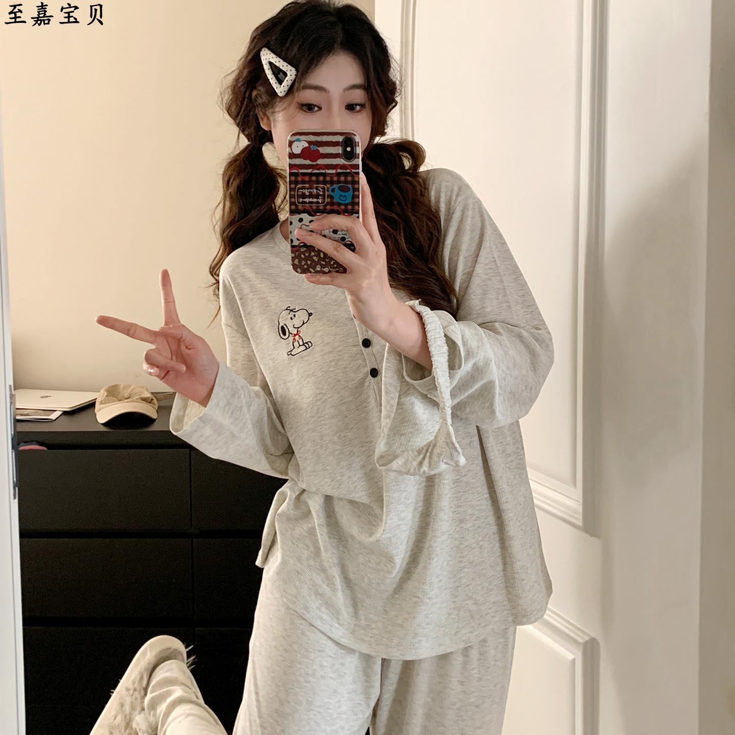 莫代尔月子服夏季薄款带胸垫发带孕妇睡衣孕期哺乳家居服套头外穿