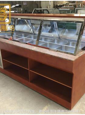 aladbar厂家木沙拉台 D-02F5buffet 开放餐式自s助沙拉台  沙律台