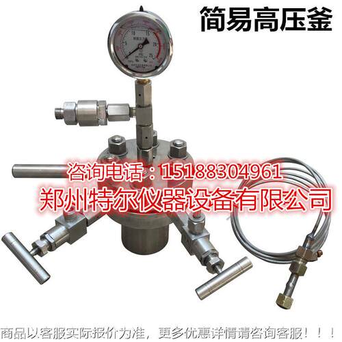 FC-0.25L简CF易不 锈钢高压反应釜C-250ML高压F反应釜 简易釜