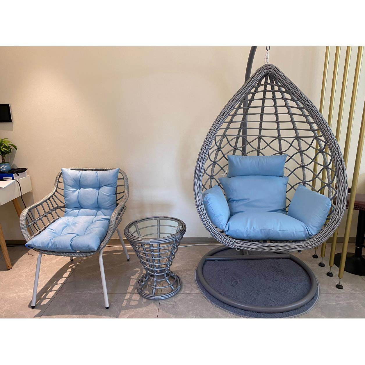 户外秋千吊椅摇篮椅吊篮藤椅网红吊床室内家用懒人摇椅阳台吊兰子