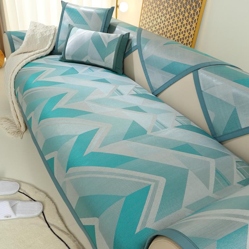 夏季沙发凉席垫坐垫夏天款冰丝凉垫防滑夏季三人沙发凉席盖布北欧