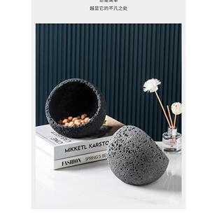 门廊钥匙桌面杂项水泥收纳盒创意斯堪的纳维亚宇宙空间黑色石灰华