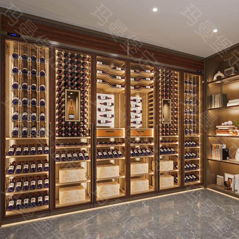 玛曼堡家用不锈钢恒温酒柜定制红酒柜冷藏柜雪茄柜步入式酒窖商用