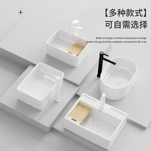 加深侧下水台上盆左右排水阳台洗手盆陶瓷洗衣盆大尺寸家用洗漱盆